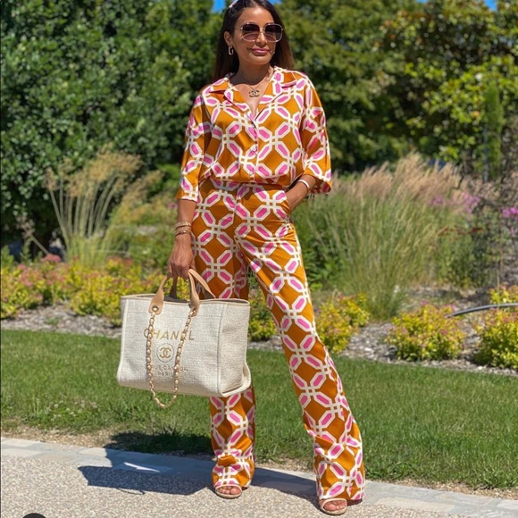 Zara Other Zara Printed Pajama Style Pant Set Poshmark